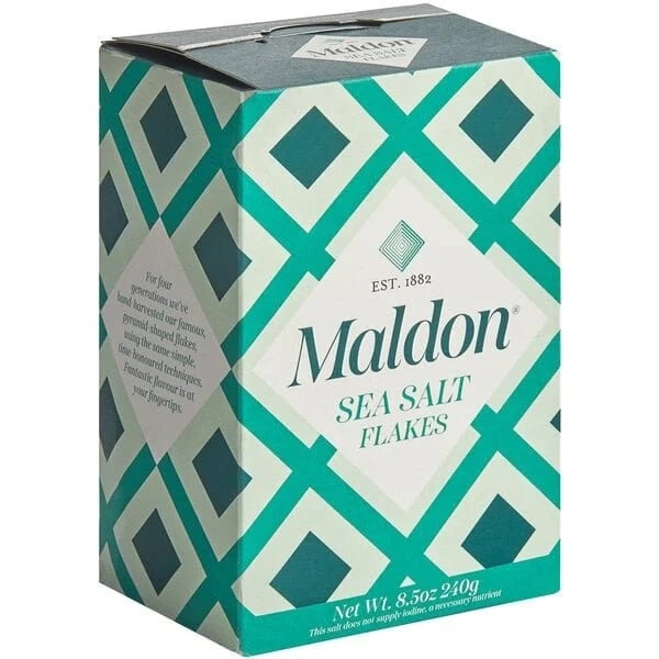 box of Maldon brand sea salt