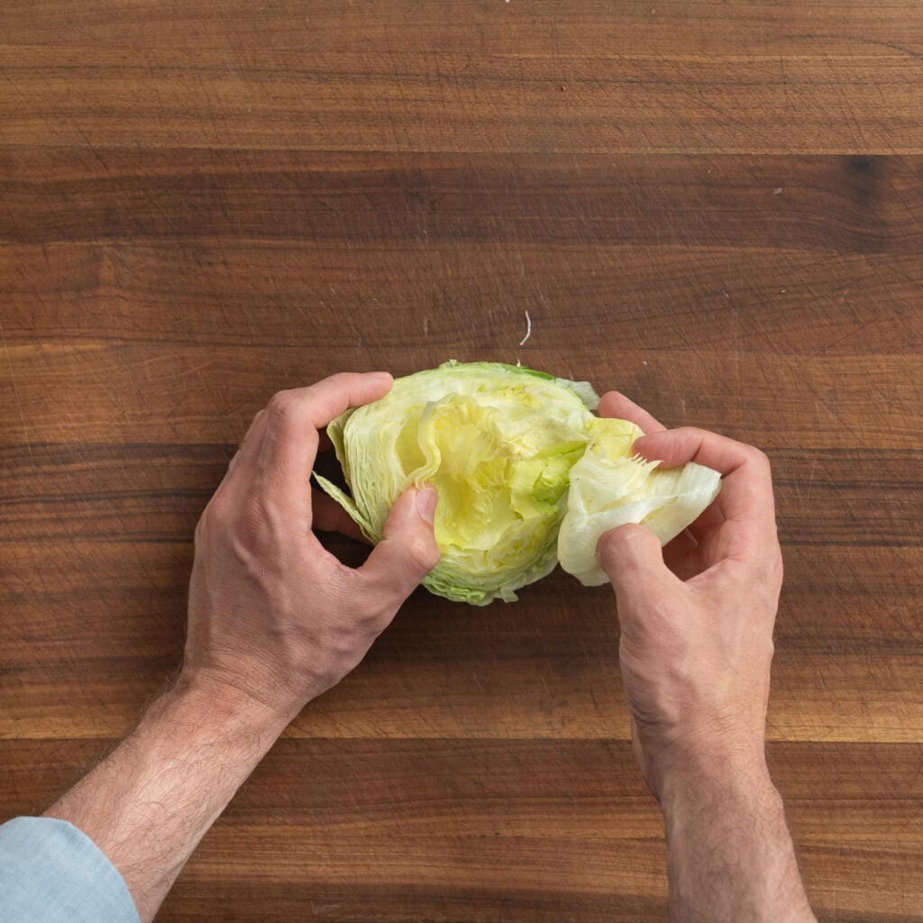 removing center from iceberg wedge