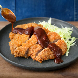 fried pork tonkatsu with cabbage