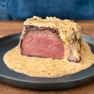 filet mignon steak with peppercorn sauce steak au poivre