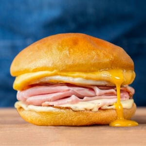 ham egg and cheese breakfast sandwich