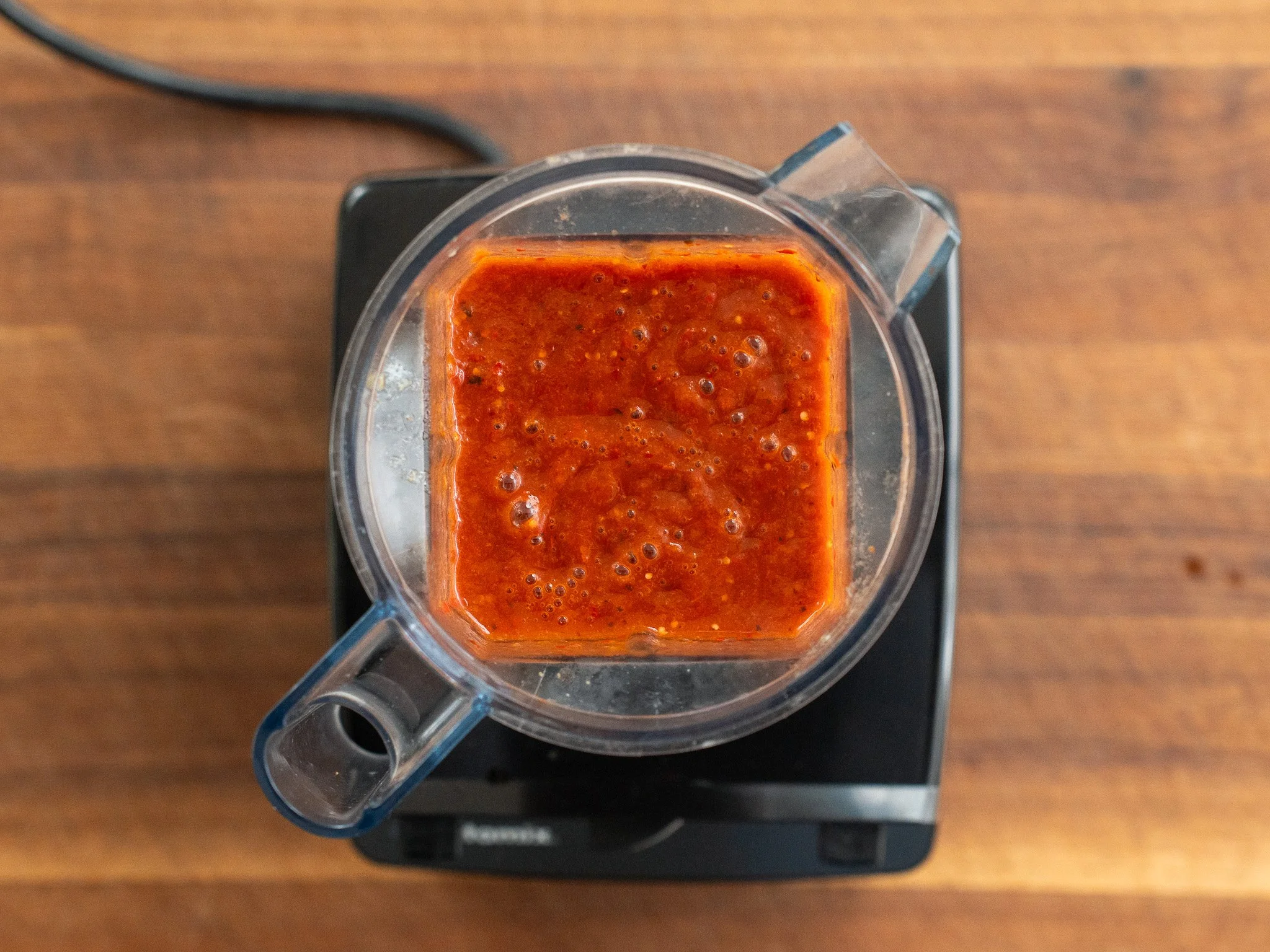 red salsa taquera in blender jar