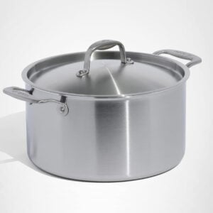 made in silver 8 quart stock pot with lid