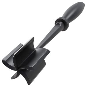black hand tool used to break apart meat