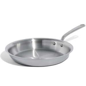 image of a stainless steel 12 inch saucepan