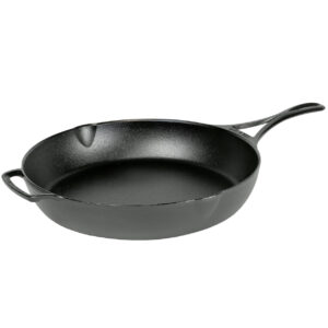 black cast iron skillet with handle