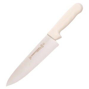 8" chefs knife with white handle
