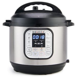 black and silver instant pot multi cooker